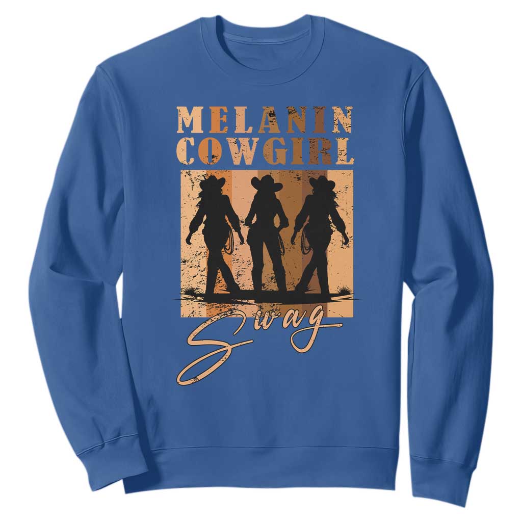 African Melanin Cowgirl Swag Sweatshirt Cowgirls Black History Pride Retro