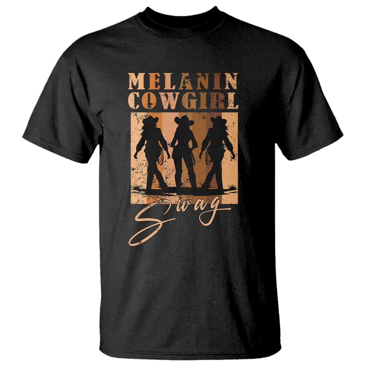 African Melanin Cowgirl Swag T Shirt Cowgirls Black History Pride Retro