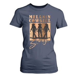 African Melanin Cowgirl Swag T Shirt For Women Cowgirls Black History Pride Retro