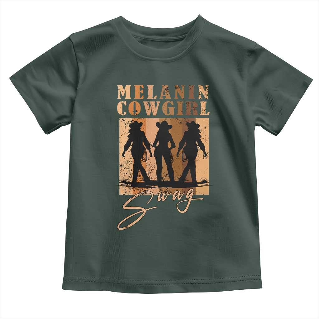 African Melanin Cowgirl Swag Toddler T Shirt Cowgirls Black History Pride Retro