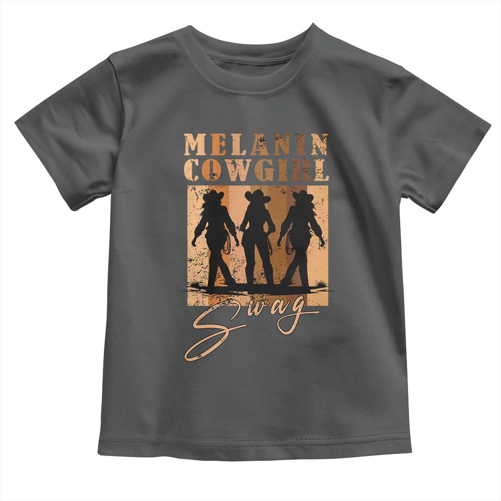 African Melanin Cowgirl Swag Toddler T Shirt Cowgirls Black History Pride Retro