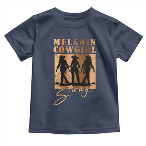 African Melanin Cowgirl Swag Toddler T Shirt Cowgirls Black History Pride Retro