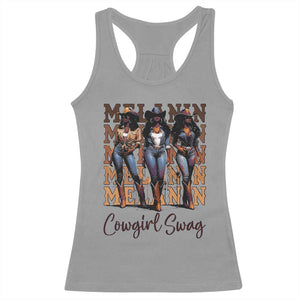 African Melanin Cowgirl Swag Racerback Tank Top Cowgirls Black History Pride