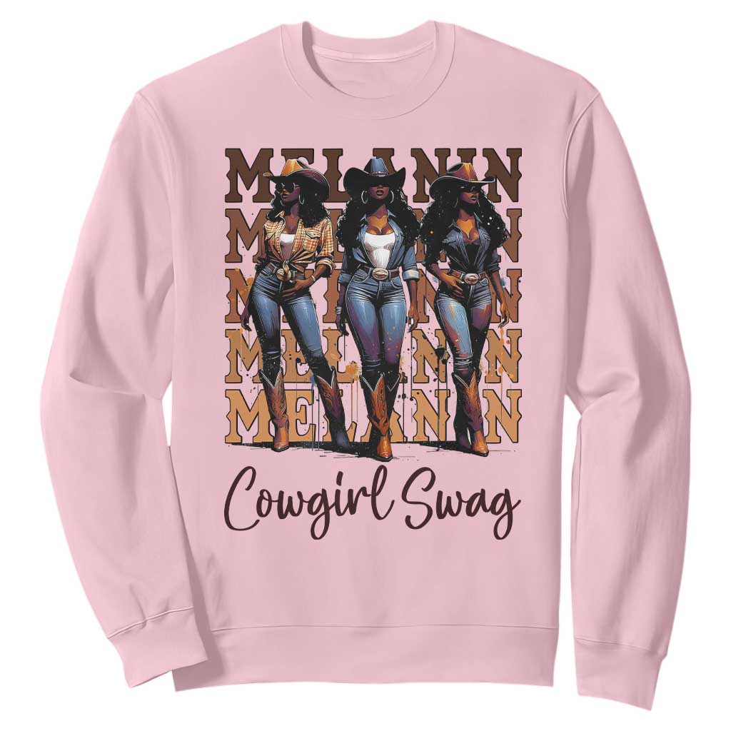 African Melanin Cowgirl Swag Sweatshirt Cowgirls Black History Pride