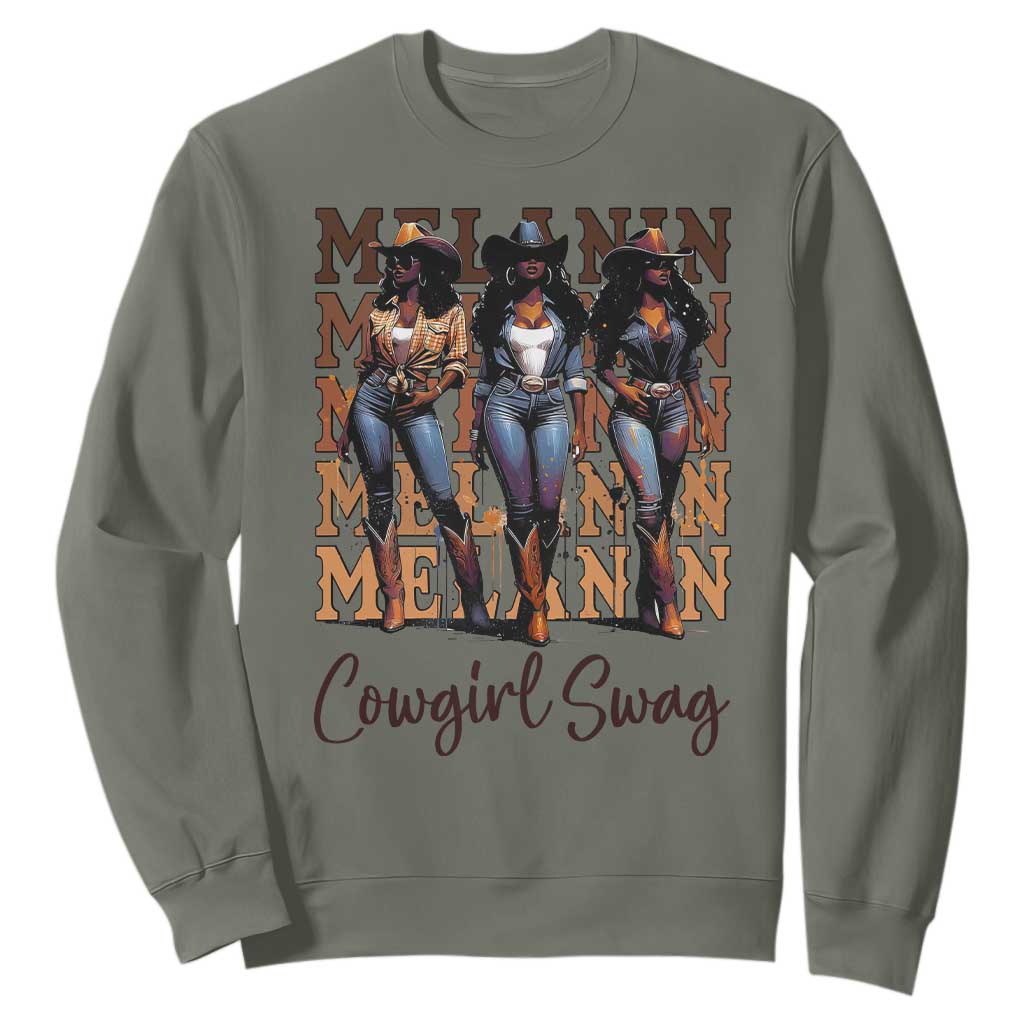 African Melanin Cowgirl Swag Sweatshirt Cowgirls Black History Pride