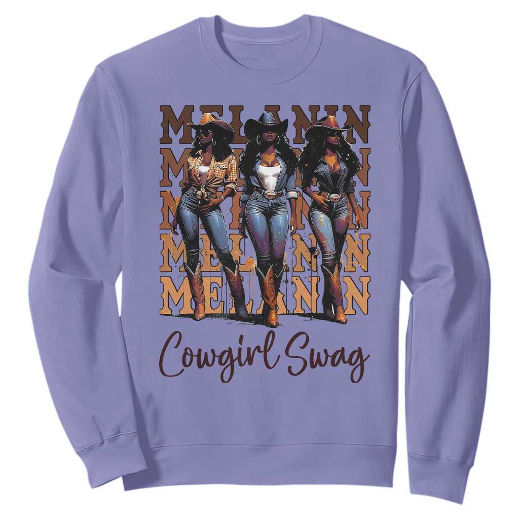 African Melanin Cowgirl Swag Sweatshirt Cowgirls Black History Pride
