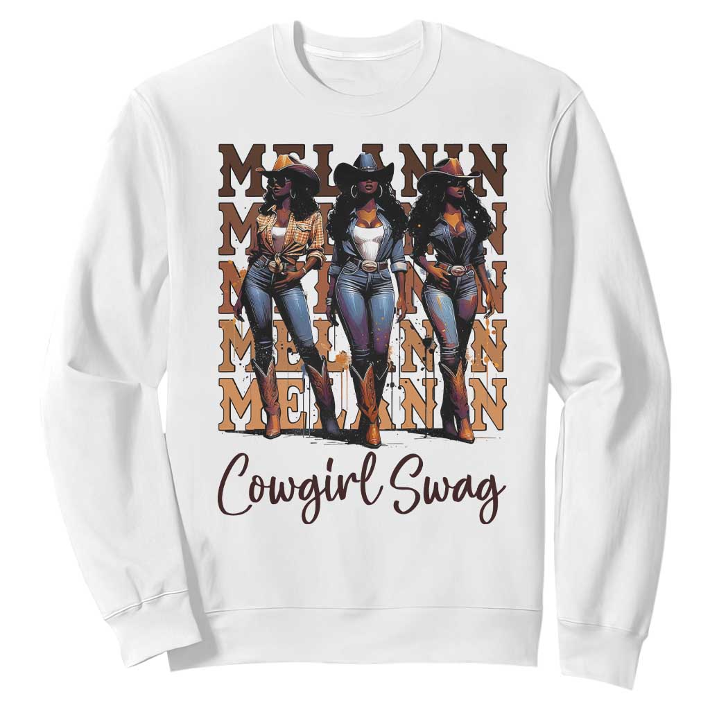 African Melanin Cowgirl Swag Sweatshirt Cowgirls Black History Pride