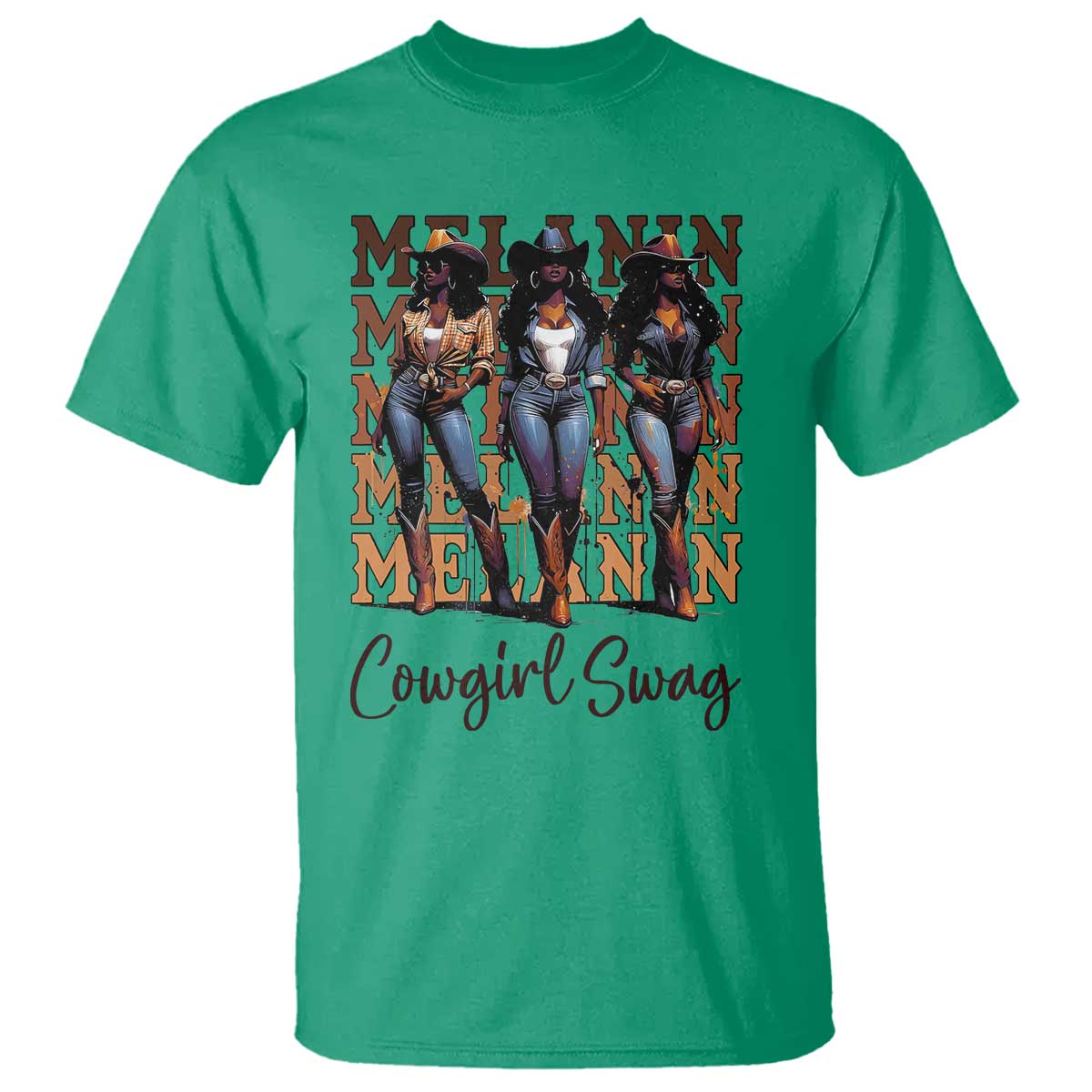 African Melanin Cowgirl Swag T Shirt Cowgirls Black History Pride