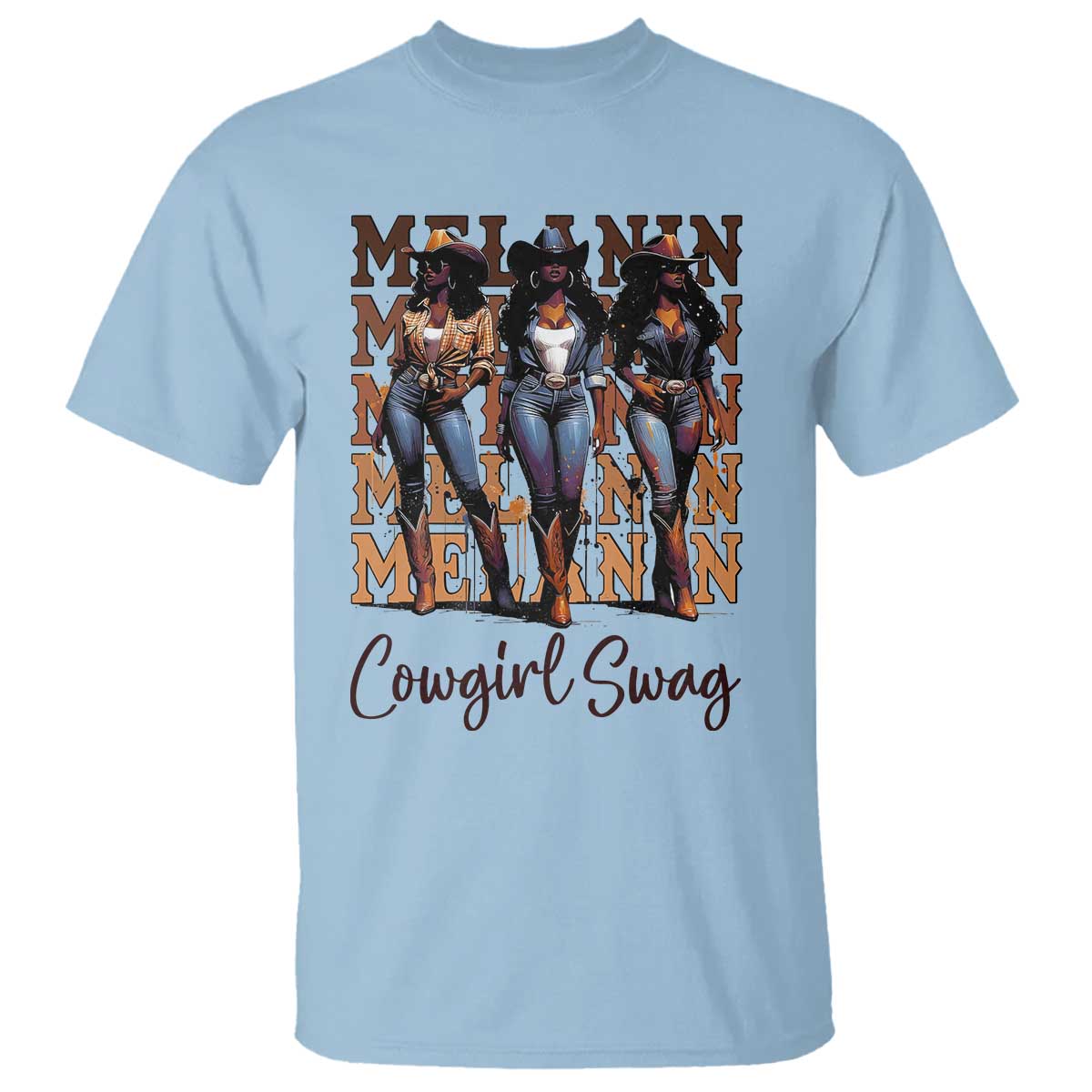 African Melanin Cowgirl Swag T Shirt Cowgirls Black History Pride