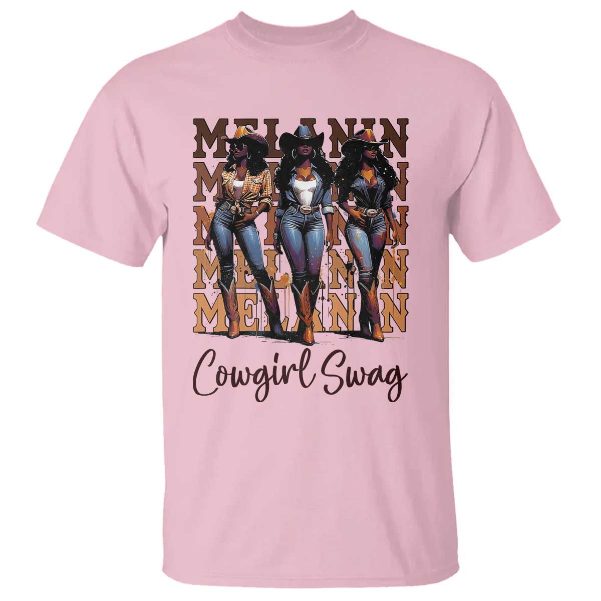 African Melanin Cowgirl Swag T Shirt Cowgirls Black History Pride