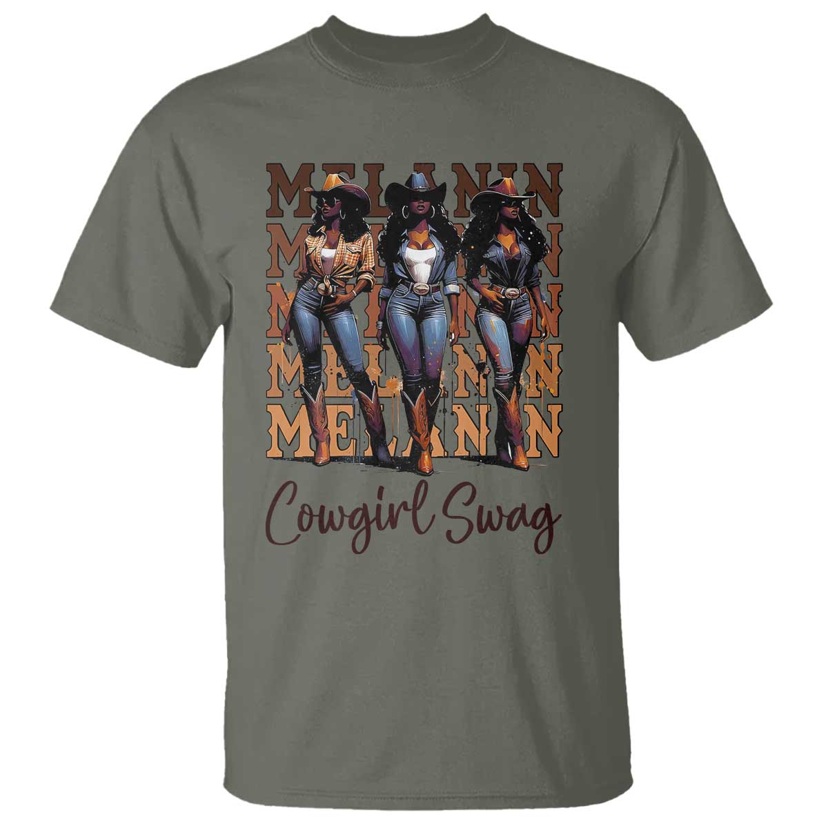 African Melanin Cowgirl Swag T Shirt Cowgirls Black History Pride