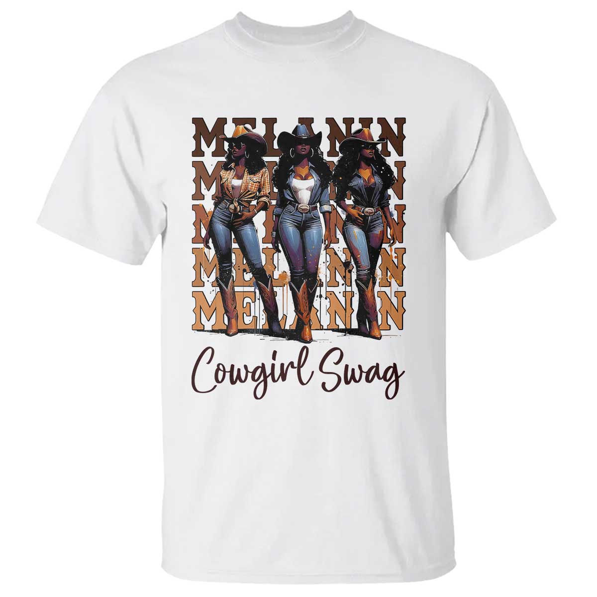 African Melanin Cowgirl Swag T Shirt Cowgirls Black History Pride