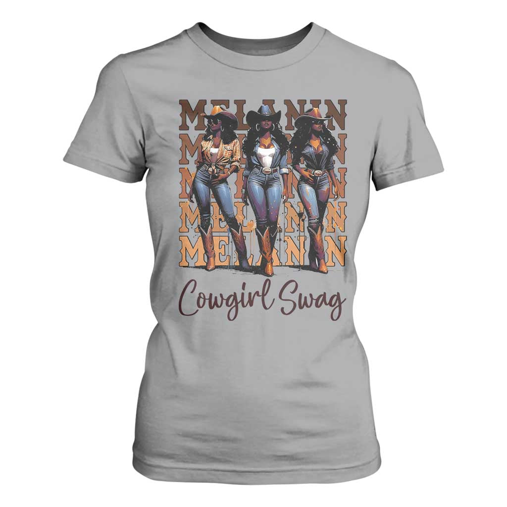 African Melanin Cowgirl Swag T Shirt For Women Cowgirls Black History Pride