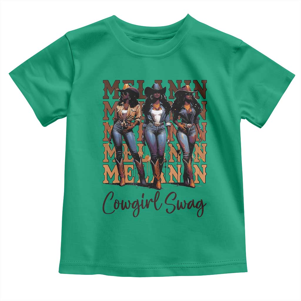 African Melanin Cowgirl Swag Toddler T Shirt Cowgirls Black History Pride