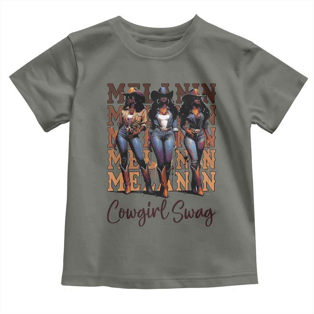 African Melanin Cowgirl Swag Toddler T Shirt Cowgirls Black History Pride