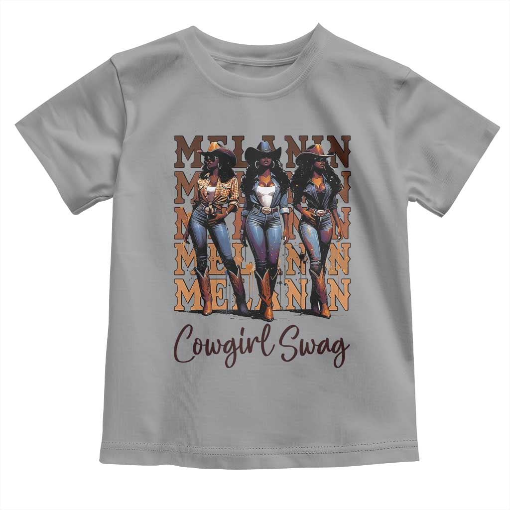 African Melanin Cowgirl Swag Toddler T Shirt Cowgirls Black History Pride