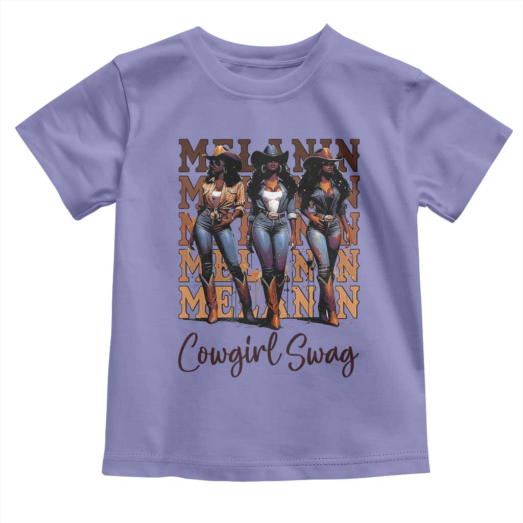 African Melanin Cowgirl Swag Toddler T Shirt Cowgirls Black History Pride