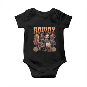 Howdy African Melanin Cowgirl Baby Onesie Black History Western Rodeo Texas
