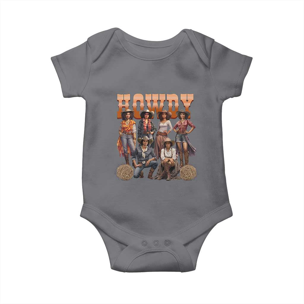 Howdy African Melanin Cowgirl Baby Onesie Black History Western Rodeo Texas