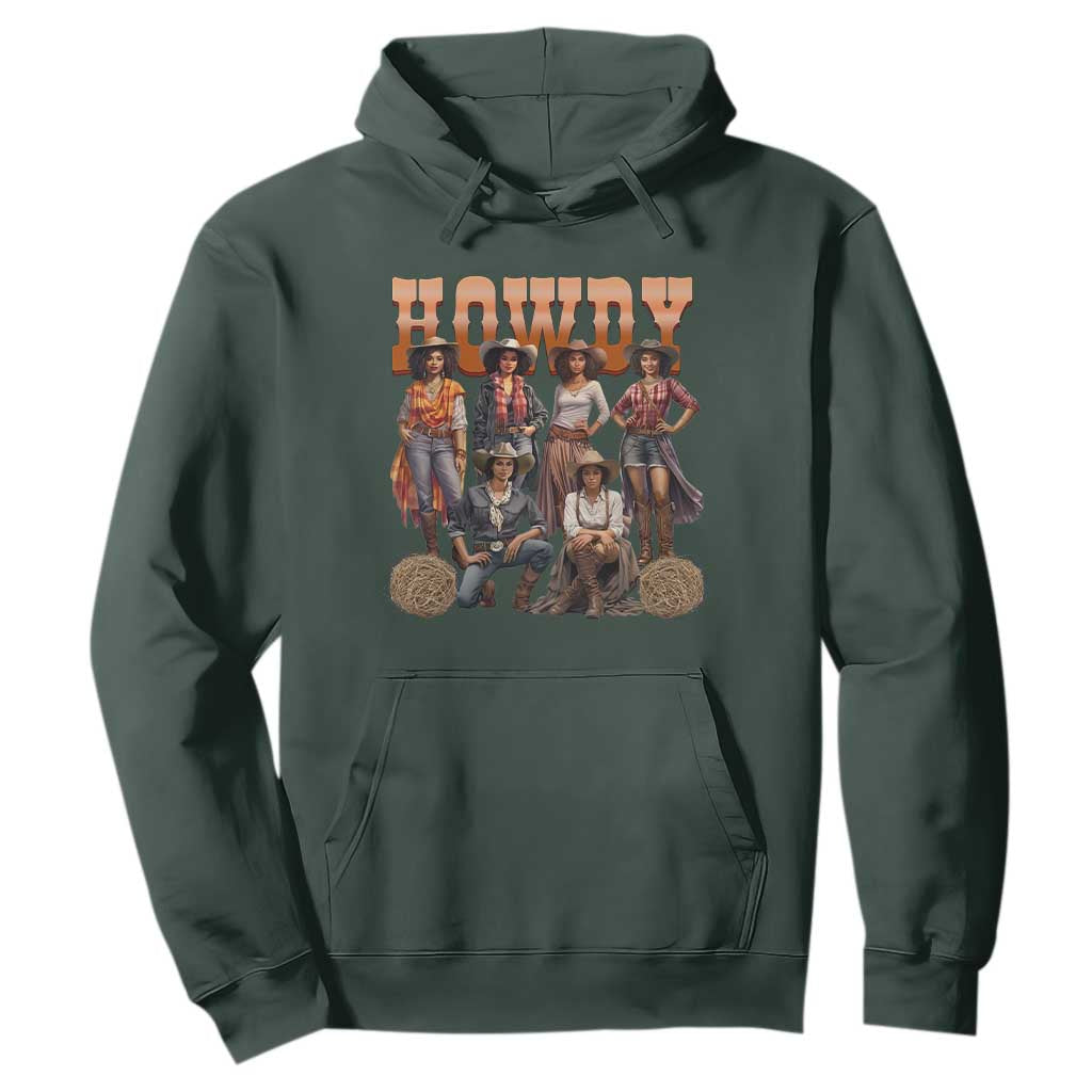 Howdy African Melanin Cowgirl Hoodie Black History Western Rodeo Texas