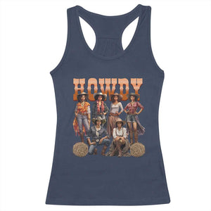 Howdy African Melanin Cowgirl Racerback Tank Top Black History Western Rodeo Texas