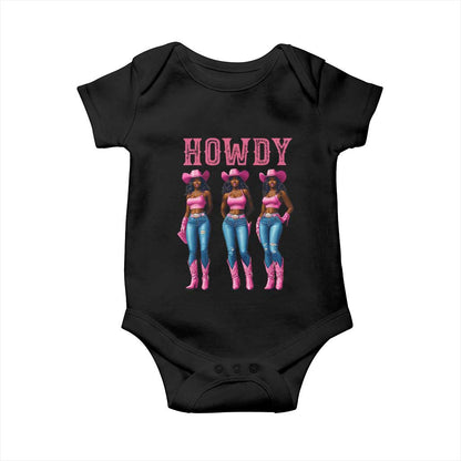 Howdy Melanin Cowgirl Baby Onesie Western Rodeo Women Black Cowgirls