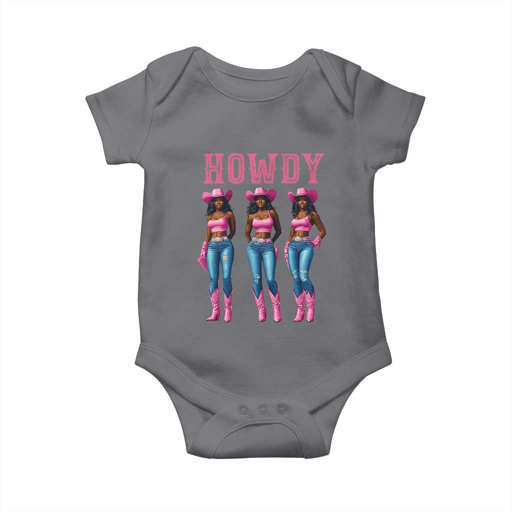 Howdy Melanin Cowgirl Baby Onesie Western Rodeo Women Black Cowgirls