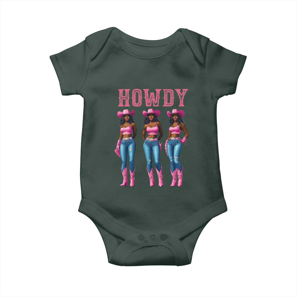 Howdy Melanin Cowgirl Baby Onesie Western Rodeo Women Black Cowgirls