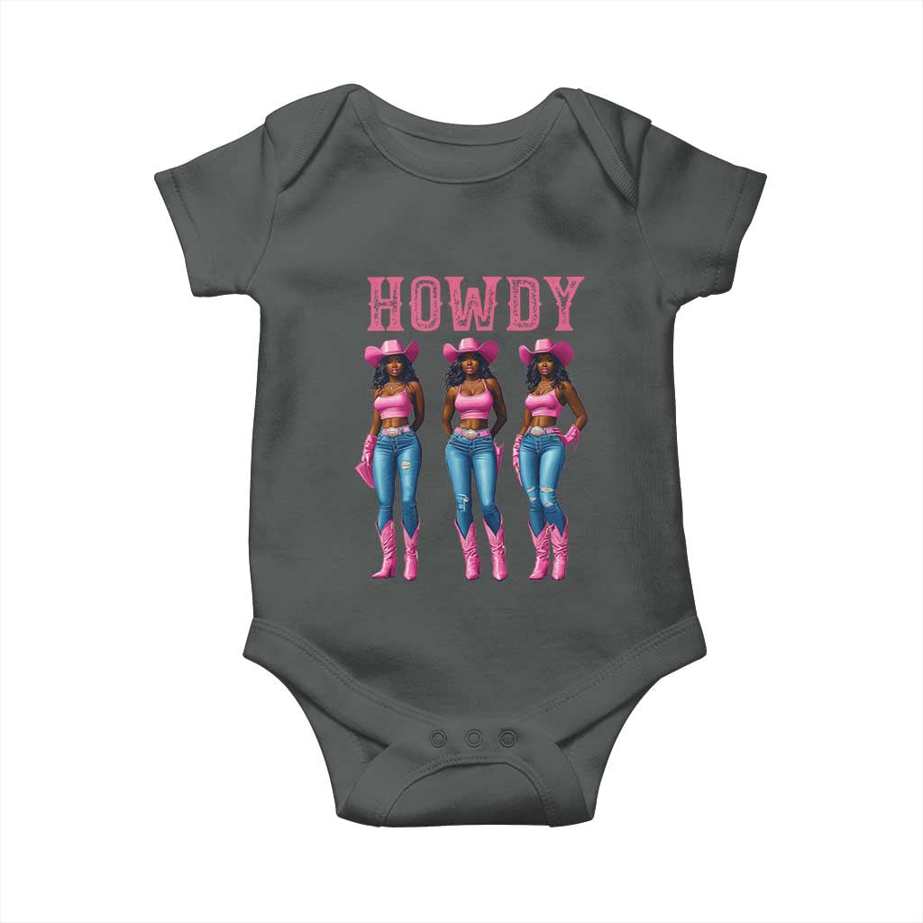 Howdy Melanin Cowgirl Baby Onesie Western Rodeo Women Black Cowgirls
