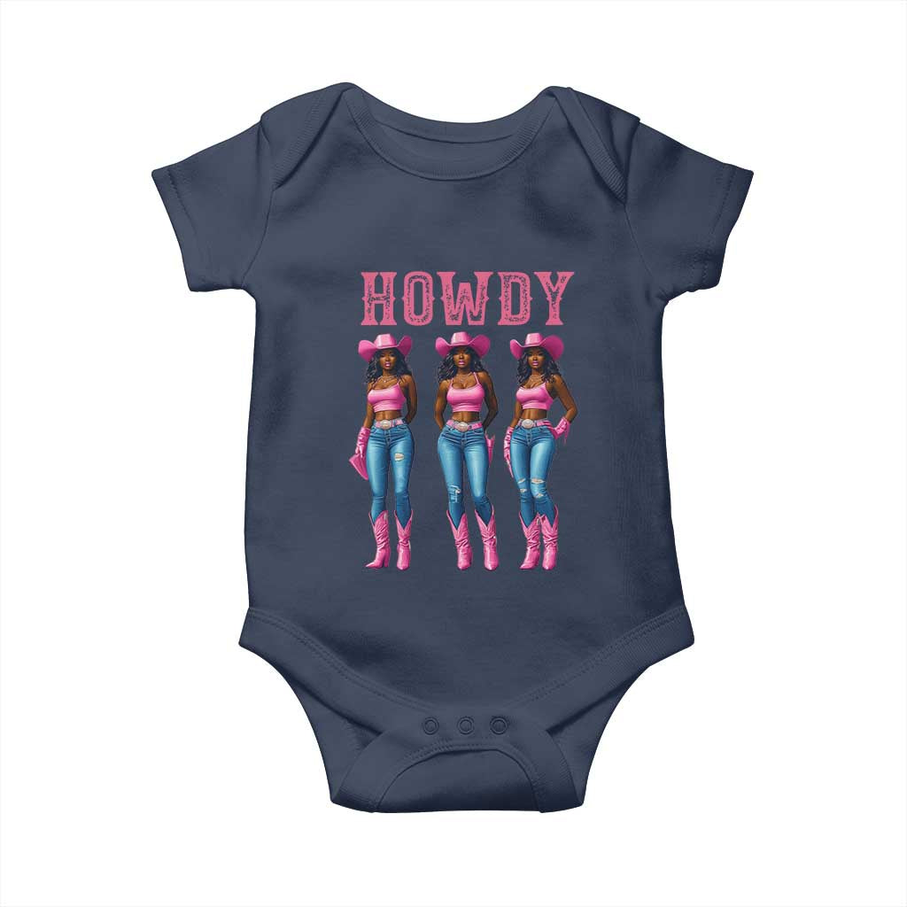 Howdy Melanin Cowgirl Baby Onesie Western Rodeo Women Black Cowgirls