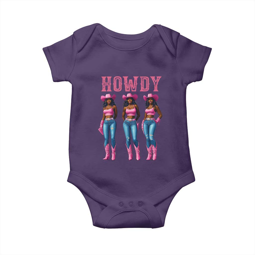 Howdy Melanin Cowgirl Baby Onesie Western Rodeo Women Black Cowgirls
