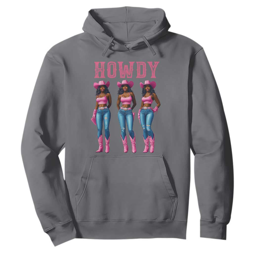 Howdy Melanin Cowgirl Hoodie Western Rodeo Women Black Cowgirls