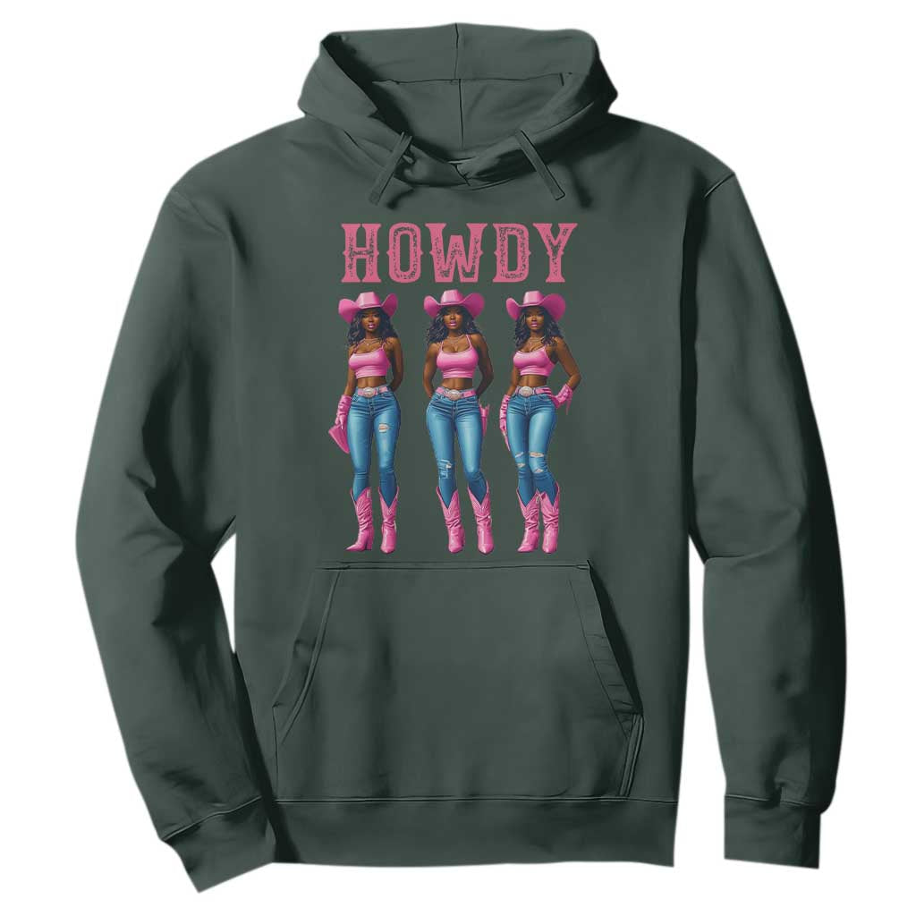 Howdy Melanin Cowgirl Hoodie Western Rodeo Women Black Cowgirls