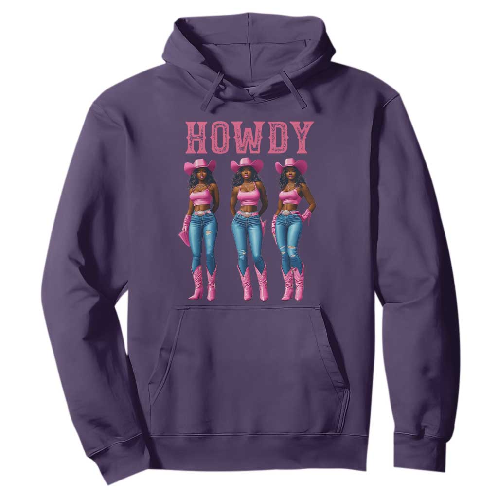 Howdy Melanin Cowgirl Hoodie Western Rodeo Women Black Cowgirls