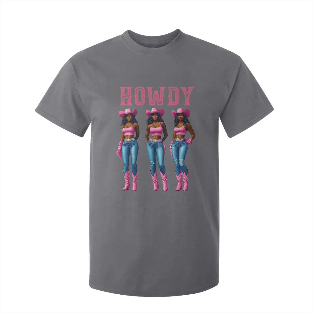 Howdy Melanin Cowgirl T Shirt For Kid Western Rodeo Women Black Cowgirls