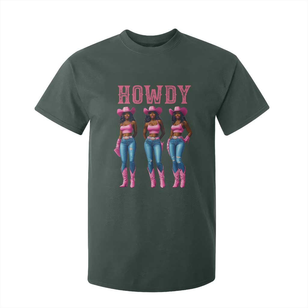 Howdy Melanin Cowgirl T Shirt For Kid Western Rodeo Women Black Cowgirls