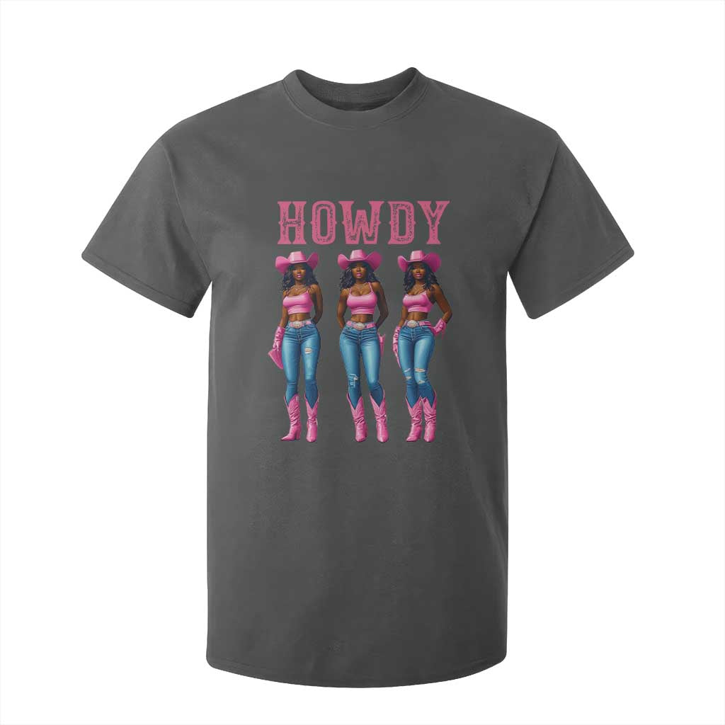 Howdy Melanin Cowgirl T Shirt For Kid Western Rodeo Women Black Cowgirls