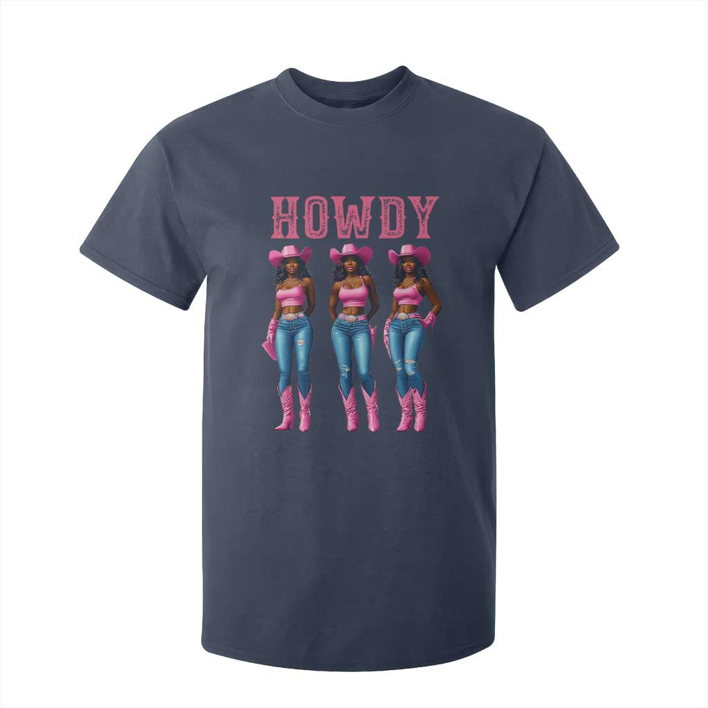 Howdy Melanin Cowgirl T Shirt For Kid Western Rodeo Women Black Cowgirls