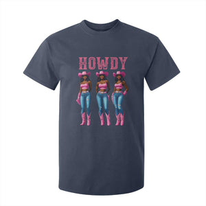 Howdy Melanin Cowgirl T Shirt For Kid Western Rodeo Women Black Cowgirls