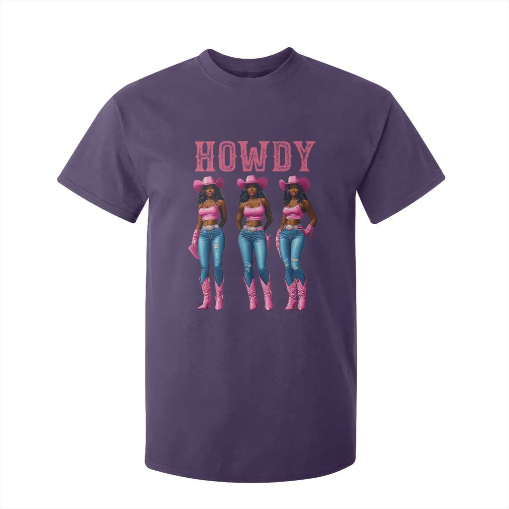 Howdy Melanin Cowgirl T Shirt For Kid Western Rodeo Women Black Cowgirls