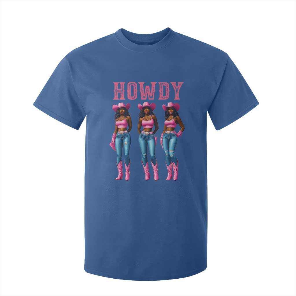 Howdy Melanin Cowgirl T Shirt For Kid Western Rodeo Women Black Cowgirls