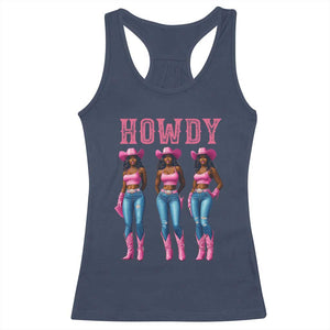 Howdy Melanin Cowgirl Racerback Tank Top Western Rodeo Women Black Cowgirls