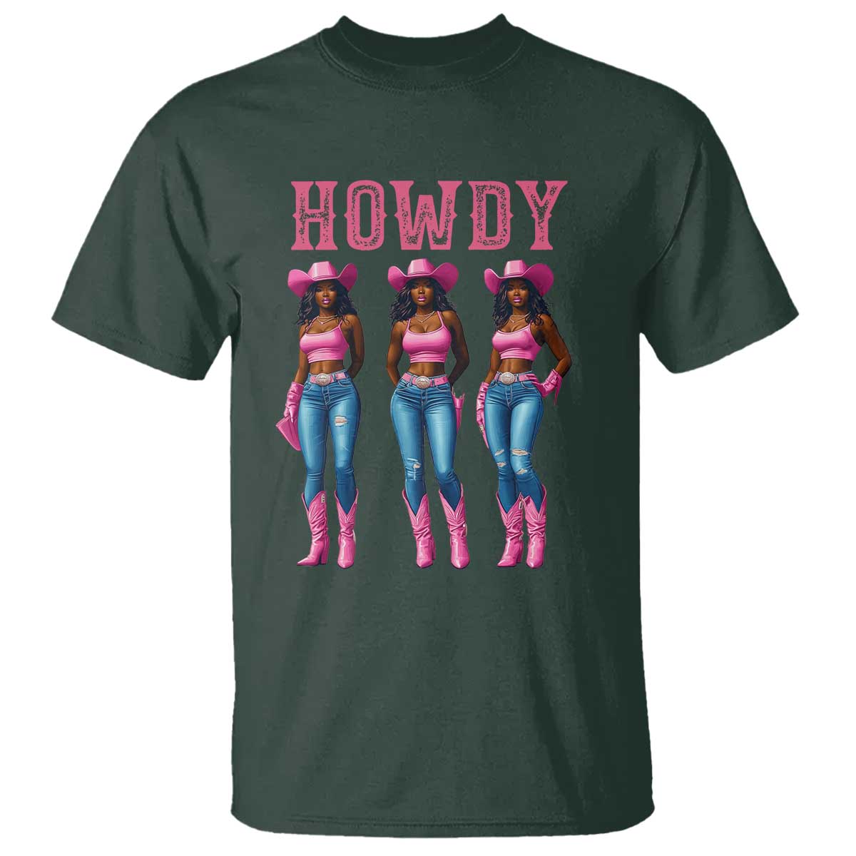 Howdy Melanin Cowgirl T Shirt Western Rodeo Women Black Cowgirls