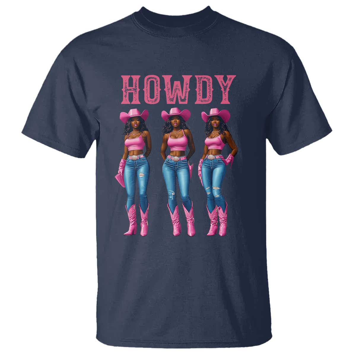 Howdy Melanin Cowgirl T Shirt Western Rodeo Women Black Cowgirls