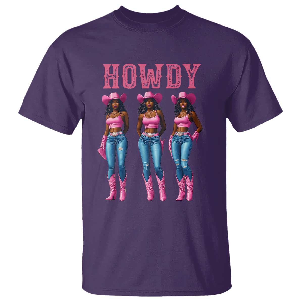 Howdy Melanin Cowgirl T Shirt Western Rodeo Women Black Cowgirls