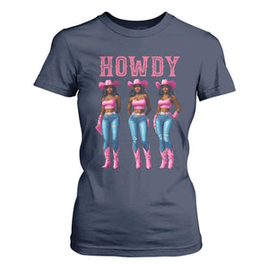 Howdy Melanin Cowgirl T Shirt For Women Western Rodeo Women Black Cowgirls