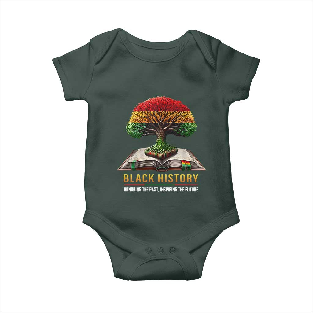Black History Teacher Baby Onesie Proud Black Culture Tree of Life