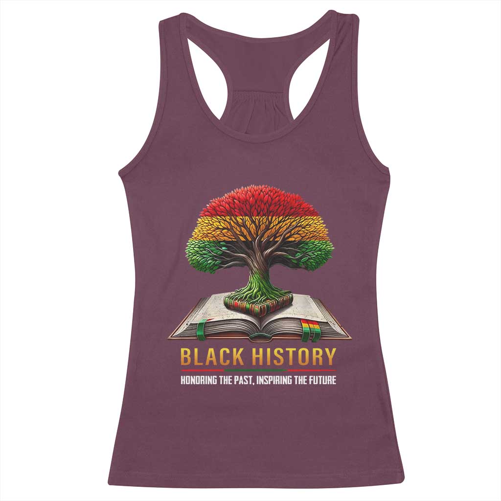 Black History Teacher Racerback Tank Top Proud Black Culture Tree of Life