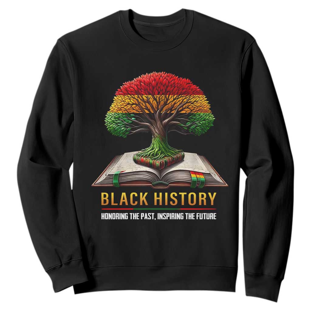 Black History Teacher Sweatshirt Proud Black Culture Tree of Life