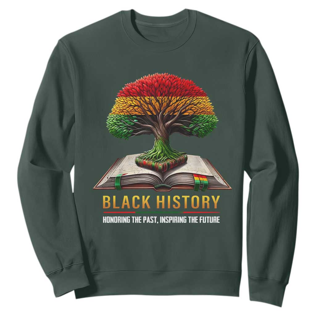 Black History Teacher Sweatshirt Proud Black Culture Tree of Life